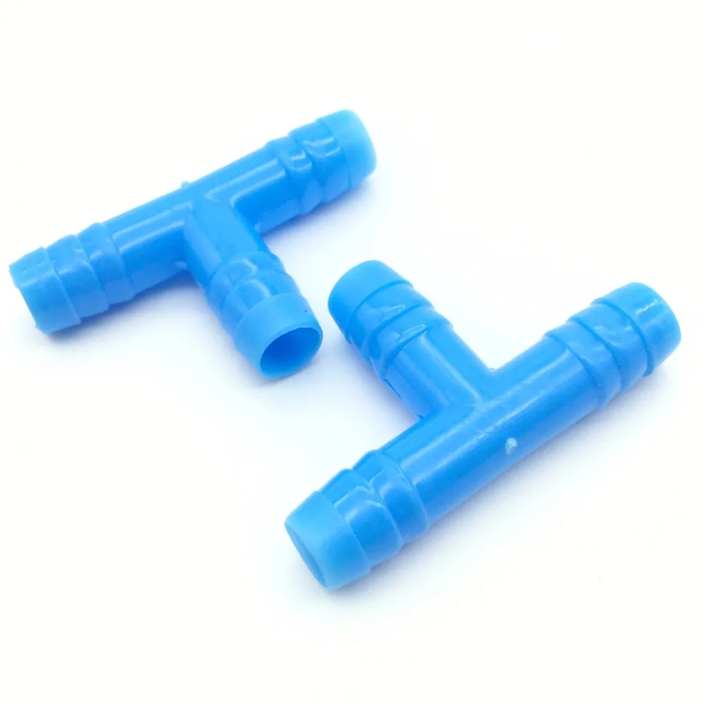 50 pcs 8mm barbed Tee connector irrigation systems parts for 8 mm hose of garden watering system gree house