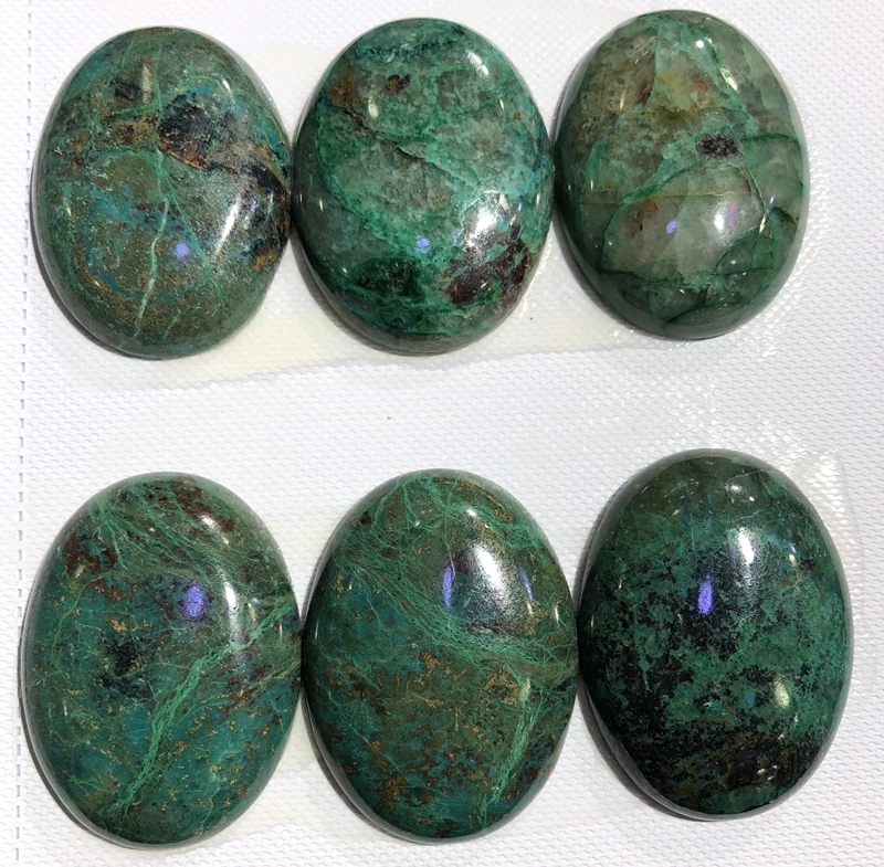 100% Natural Chrysocolla Gem stone Cabochon 30x40mm Oval CAB Ring Face Pendant,2piece/pack