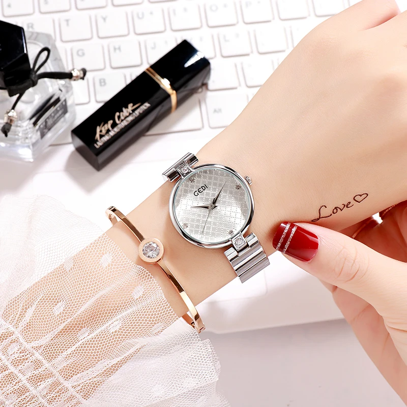 GEDI-ساعة يد نسائية ، ماركة فاخرة ، سبيكة ، كوارتز ، أفضل صيحات الموضة ، 2019