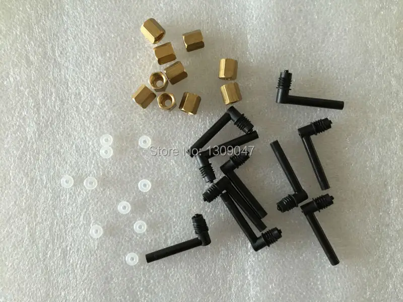 100pcs/lot L Shape Ink tube Connector with copper screw for Epson UV 7800 9800 7880 9880 7450 printer