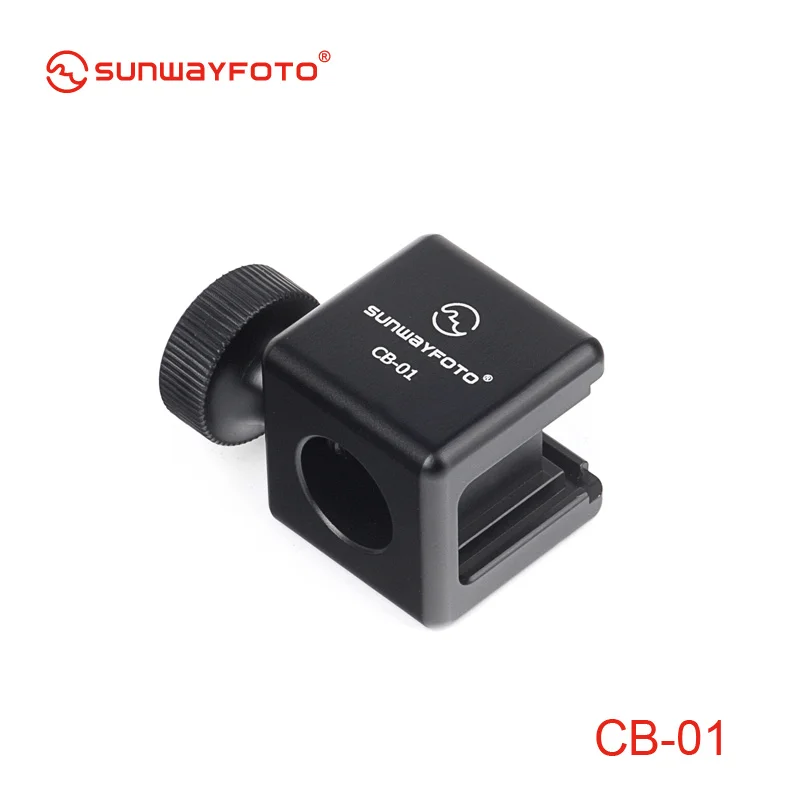 SUNWAYFOTO CB-01 Camera Flash Hot Shoe Mount Adapter 1/4 Screw Adapter Seat Block to Flash Hotshoe Bracket Holder for Camera