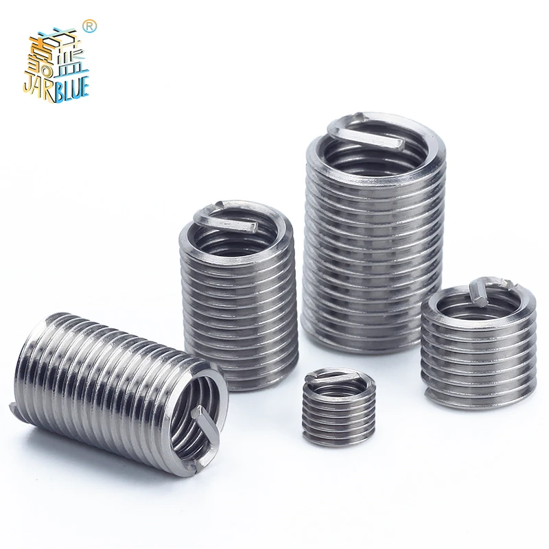 

50pcs M6*1.0*3d Screw Thread Insert Stainless Steel Fasteners Repair Tools Kit Coiled Wire Helical Screw Sleeve Set M6X1.0X3D