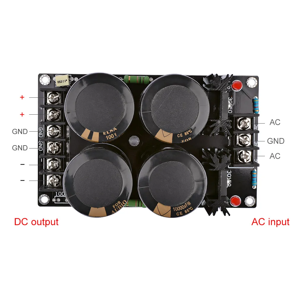 AIYIMA ระบบเสียง Rectifier ป้องกัน 100 V 10000 UF High Power Rectifier กรองแหล่งจ่ายไฟสำหรับโฮมเธียเตอร์