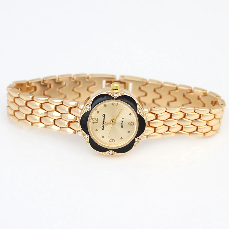 10pcs/Lot Bulk Luxury Fashion Rhinestone Stainless Steel Women's Watches Quartz Wristwatches Bracelet Watch Casual Style