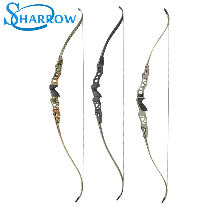 1set 30-60lbs Archery F166 Recurve Bow Set Hunting Right Hand Hunting Contain Arrow Rest Stabilizer And the wrench Long Bow Set