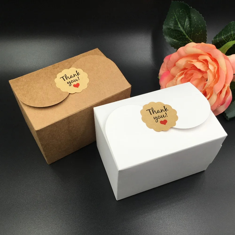 30pcs/lot brown and white Sweet Gift Box DIY Soap Cookies Packaging Paper Boxes Free shipping 9*6.2*6cm Kraft Box