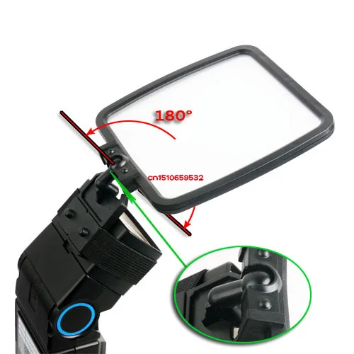 ناشر فلاش قابل للطي للكاميرا + بطاقة ارتداد + عاكس صورة فضية وذهبية بيضاء لعلبة & n Nik & n S & ny & lympus + تتبع