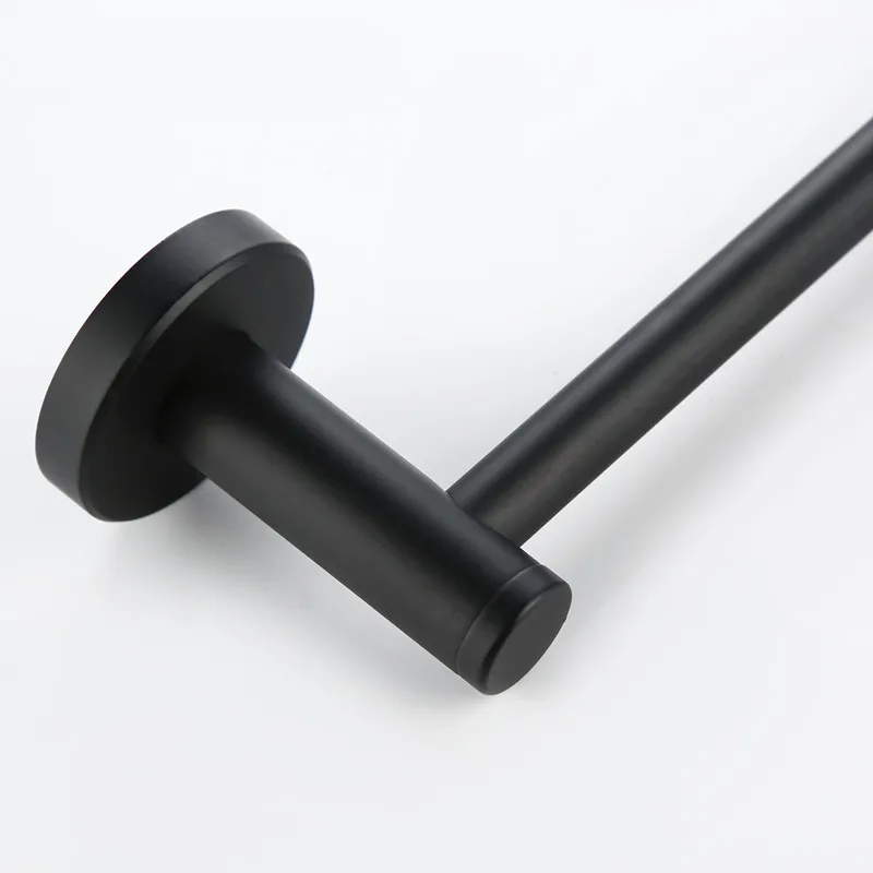 High Quality SUS304 Stainless Steel Matte Black Round Bathroom Toilet Paper Holder