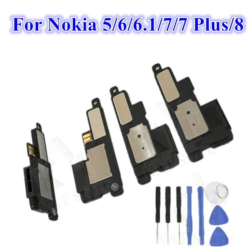 

5Pcs Loud Speaker For Nokia 3 5 6 6.1 2018 7 7 Plus 8 Loudspeaker Ringer Buzzer With Flex Cable + Tools Replacement Parts