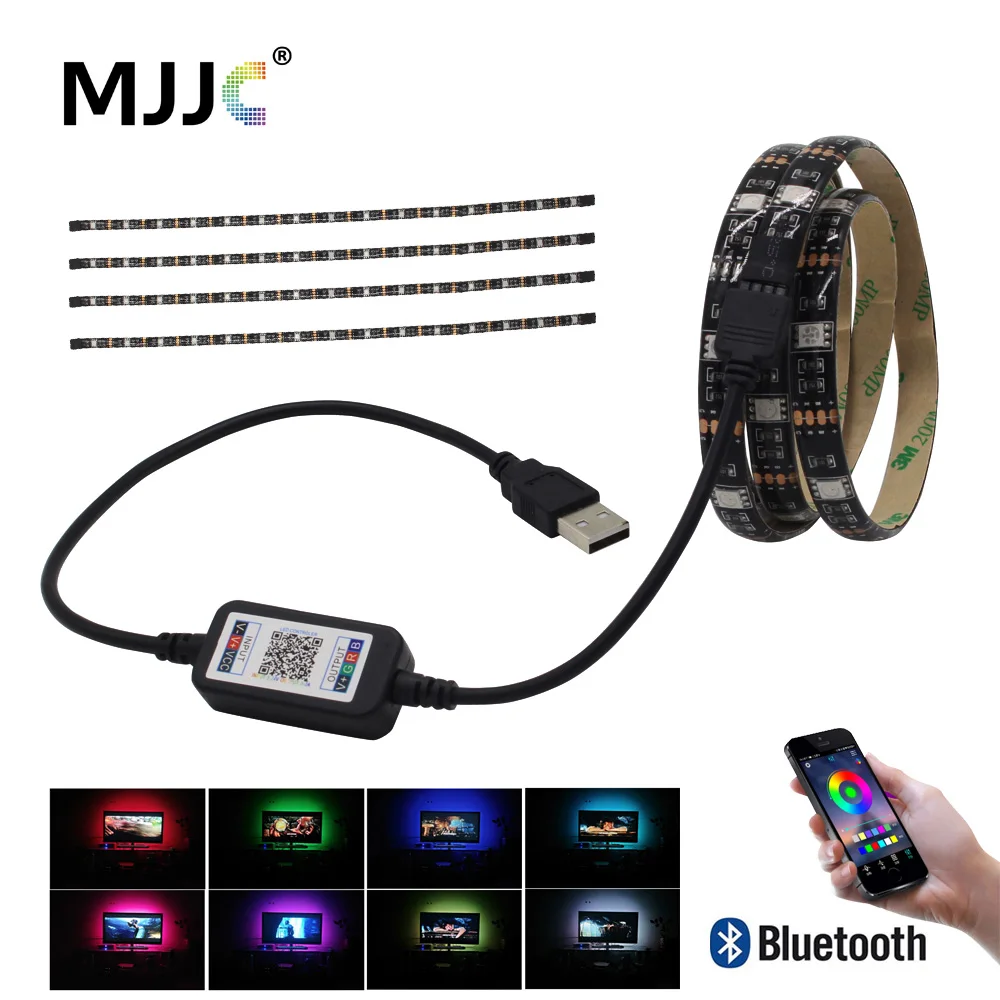 

USB LED Strip Bluetooth 5V Tira LED RGB Tape SMD 5050 Flexible Ribbon TV Light Backlight for Computer Bias Lighting