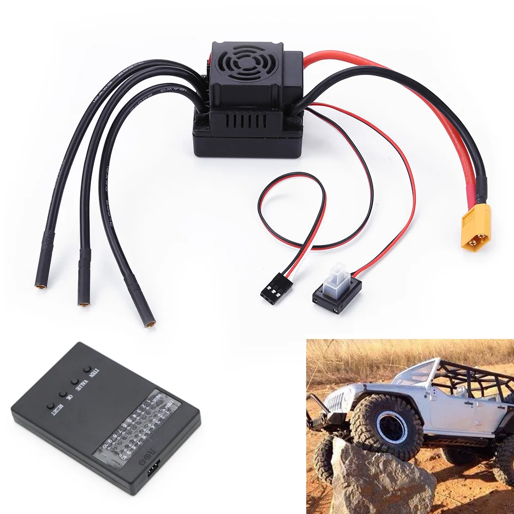 Rc 120A Bürstenlosen ESC Elektro Speed Controller mit 5,8 V / 3A SBEC 2-4S Programe karte für 1/8 1:8 RC Auto