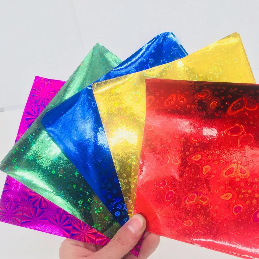 50pc/set Multicolor Square Origami Paper Single Side Shining Folding Solid Color Papers DIY Scrapbooking Art Crafts Decoration