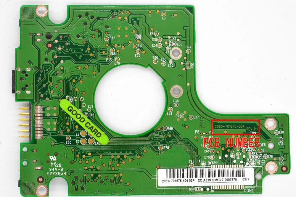 Imagem -03 - Placa de Circuito Ocidental dos Dados 2060701675004 Rev a 2060-701675-004 Rev p1 2060 701675 004 Ocidental 2061-701675304 2060-701675604