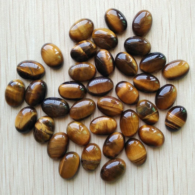 10x14mm Fashion good quality natural tiger eye  stone Oval CABOCHON beads diy jewelry making wholesale 50pcs/lot fast shipping