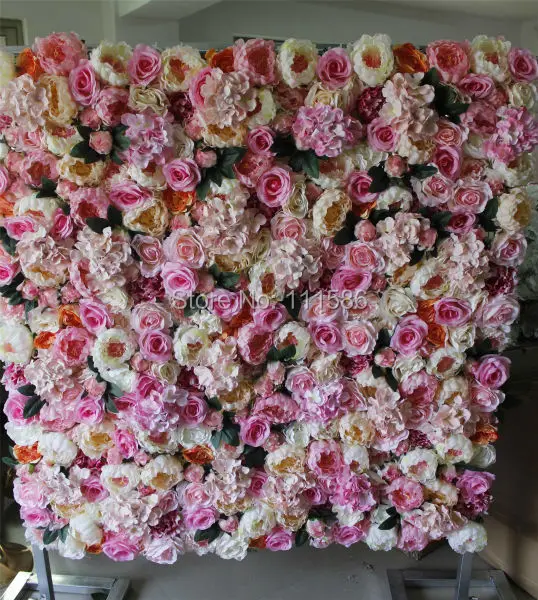 SPR hot mix color penoy rose flower wall wedding backdrop artificial flower table runner arch decorative flore Free Shipping