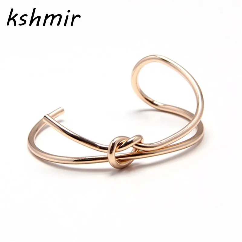 Double knot buckle knot popular fashion minimalism design bracelet beautiful girls men\'s bracelet