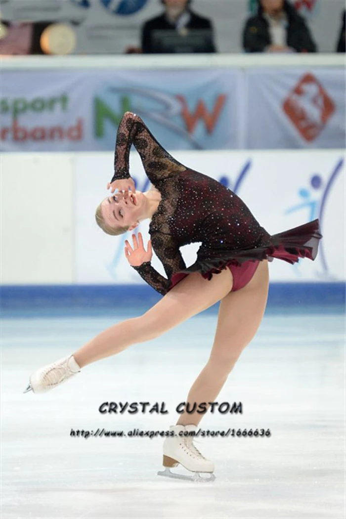 2016 Children Figure Skating Dress Fashion New Brand Vogue Figure Skating Competition Dress For Women DR3090