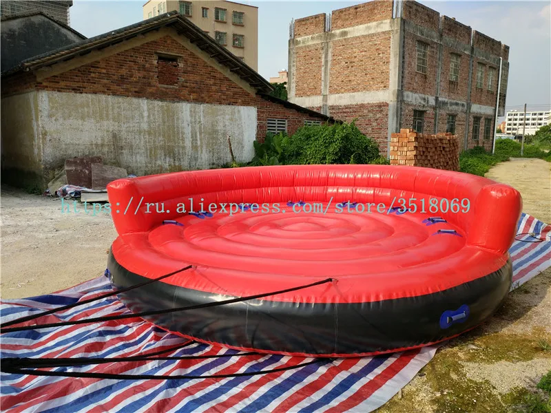 

4 m red water inflatable UFO for sale, water drag sports game, with free air pump.