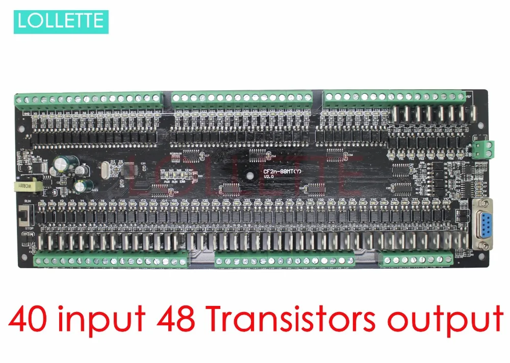Imagem -03 - Entrada Npn Transistores de Saída Suporte Modbus Rtu Rs485 Fx3u Fx1n Fx3u Cf2n Fx2n 88mt 40 48