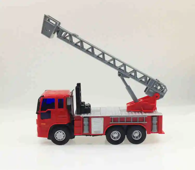 Child Toys Plastic Model Inertial Cars Trucks Engines Aerial Fire Fighting Truck Can Lift Children Toy Car Construction 2021