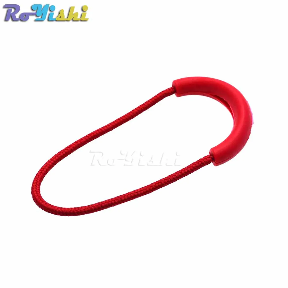 U Shape Cord Zipper Pulls Strap Lariat For Apparel Accessories Color Red