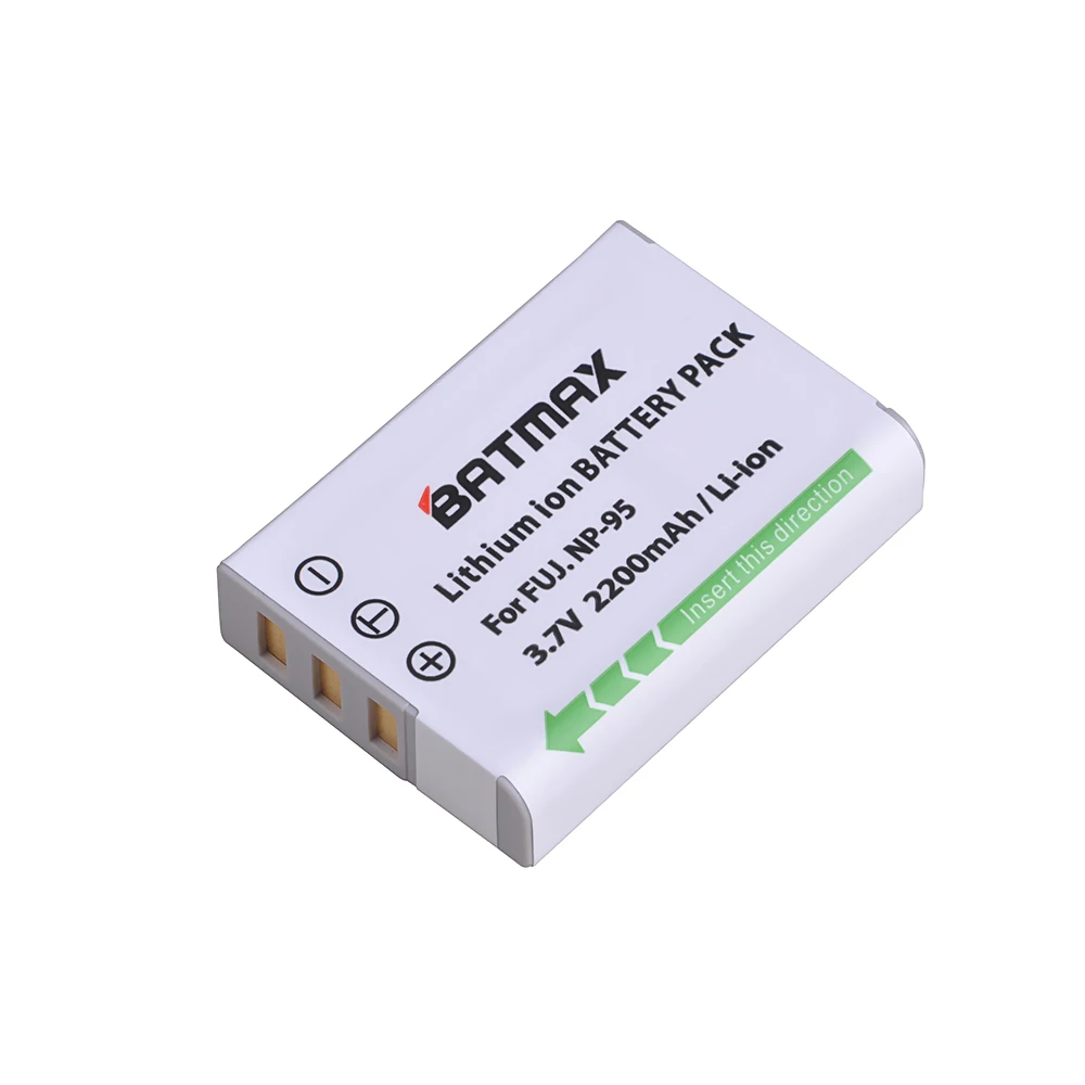 Batmax 2 Chiếc NP-95 NP 95 NP95 Pin Máy Ảnh cho Máy Ảnh Fujifilm X30 X100 X100S X100T XS1 Máy Ảnh KTS Fujifilm FinePix F30 F31 3D W1