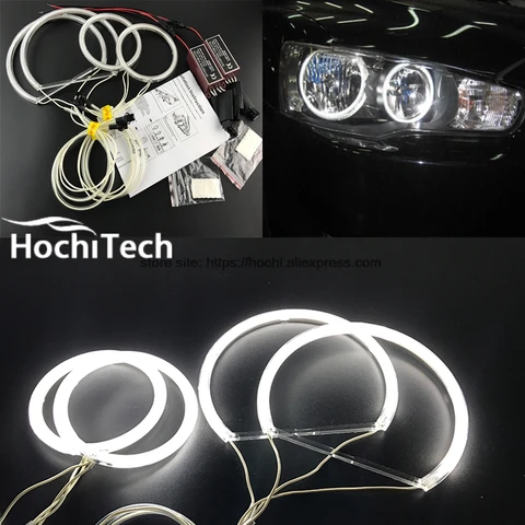 HochiTech белая 6000K CCFL фара ангельские демонические глаза в комплекте ангельские глазки для Mitsubishi Lancer 2008-2015 не проектор