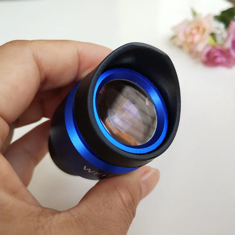 WF10X 22 مللي متر الأزرق شل التكبير قابل للتعديل عالية Eyepoint مجهر ستيريو عدسة العدسة 30 مللي متر مع المطاط حراس العين