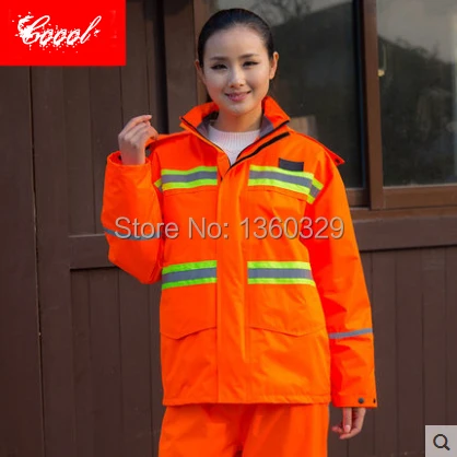 Men Women Raincoat for Motorcyclist Fishing Golf Safe Thick Outdoor Environmental Worker Waterproof Rain Coat Pants Suit