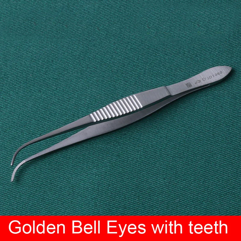 Stainless Steel Eye Crotch Dental Tweezers Double Eyelid Fine Tweezers 10cm Beauty Shaping Equipment Health & Beauty Makeup Tool