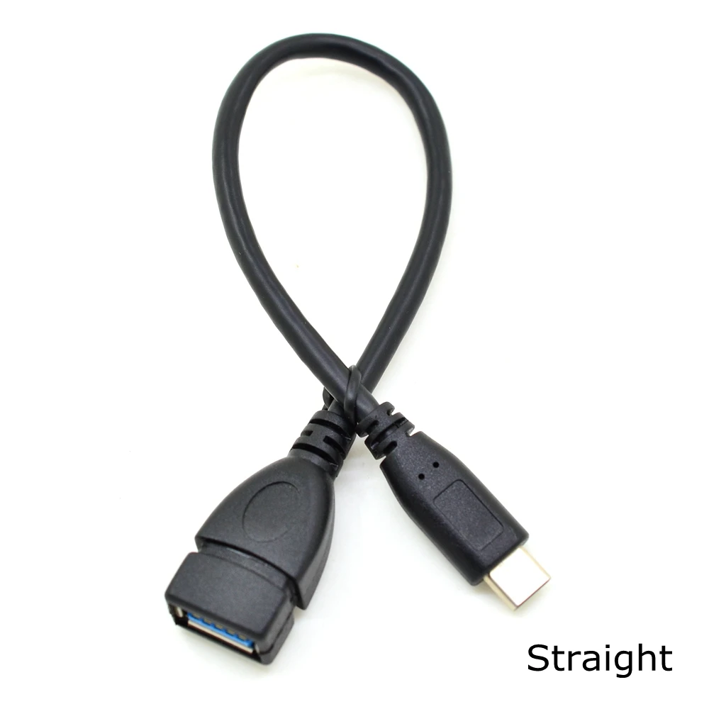 Câble d'extension coudé USB 3.1 type-c mâle vers USB 3.0 a femelle OTG, 25CM, pour MacBook pro Samsung Note 8 Dell XPS 15