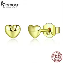 Sterling Silver Heart Stud Earrings #5