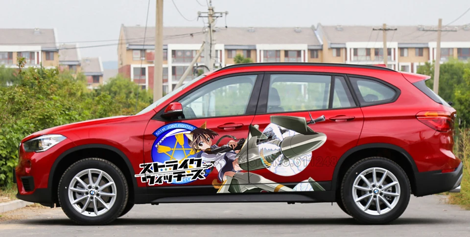 Car Styling Door Stickers Japanese Anime STRIKE WITCHES Vinyl Sport Sticker Decals Auto Body Racing Decal ACGN Paint Car