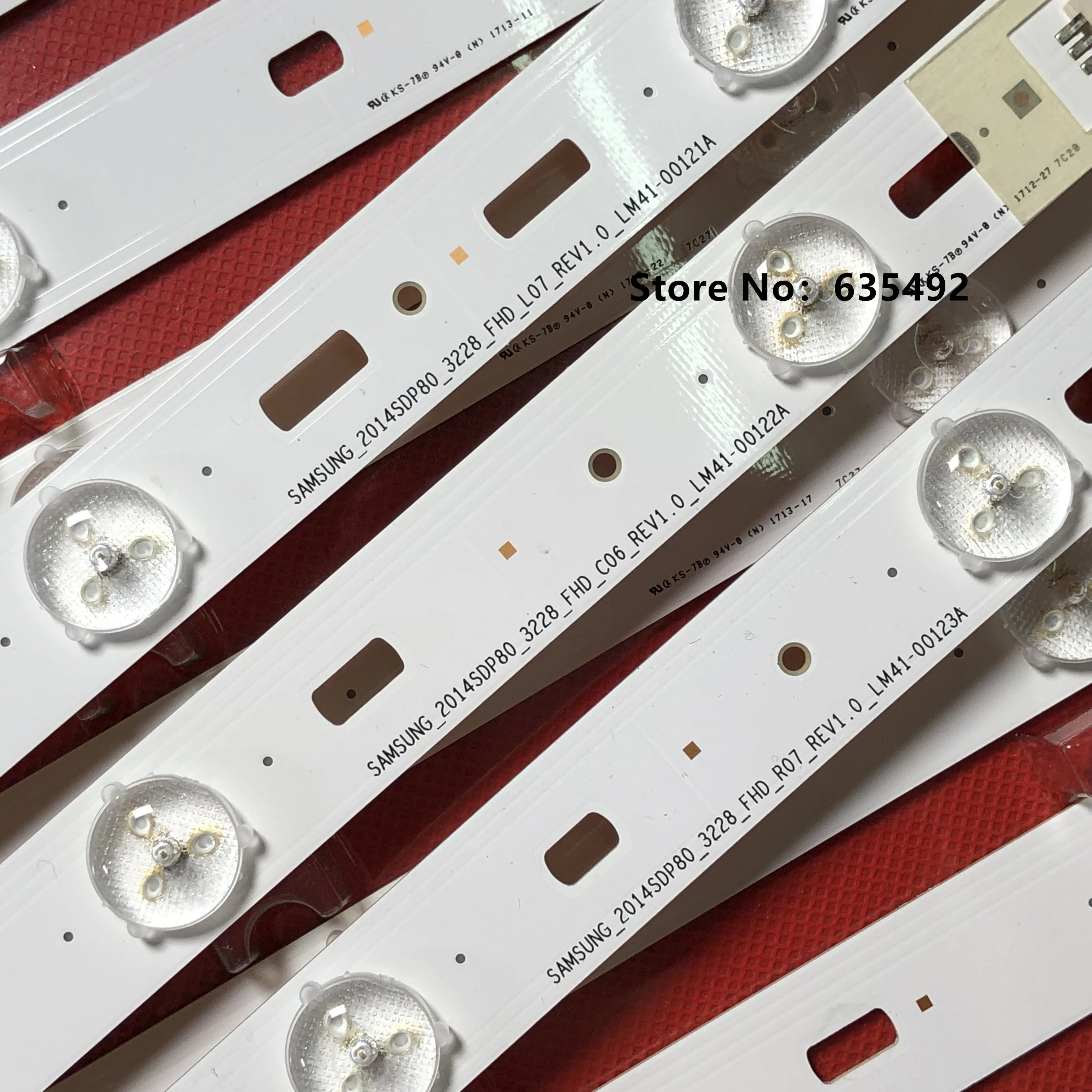 1ชุด = 30PCS แถบไฟ LED สำหรับ LC-80UE30U LC80LE661U 2014SDP80_3228_FHD_L07/C06/R07 LM41-00121A,LM41-0122A,LM41-00123A