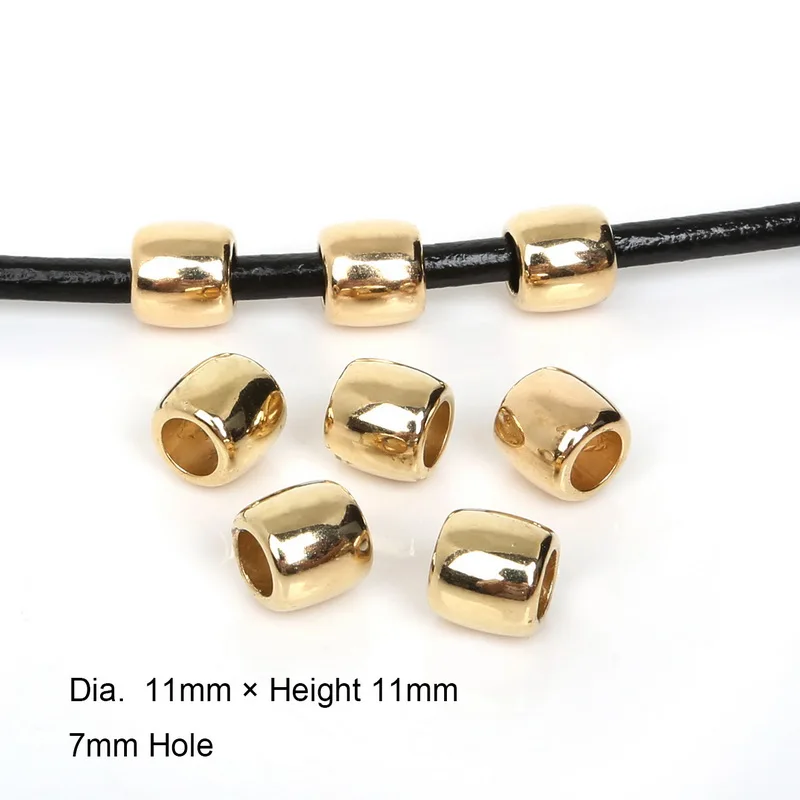 Best Selling 30pcs 11x11mm Plated Acrylic Plastic CCB Big Hole Loose Spacer Beads European Ring Fitting DIY Charms Bracelet