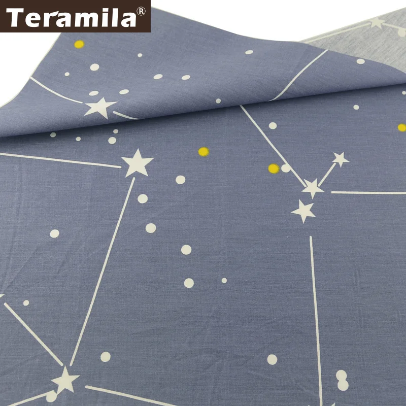 Retro Clouds Black Cotton Fabric Tecido Patchwork Bedding Decoration Teramila Fabrics Sewing Cloth Craft