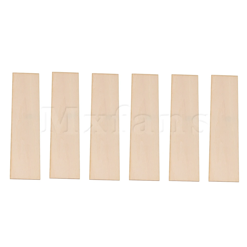 Mxfans 200x50x1.5mm  Unfinished Craft DIY Paulownia Wooden Sheets for Hand-made Project Miniatures House Building Architectura