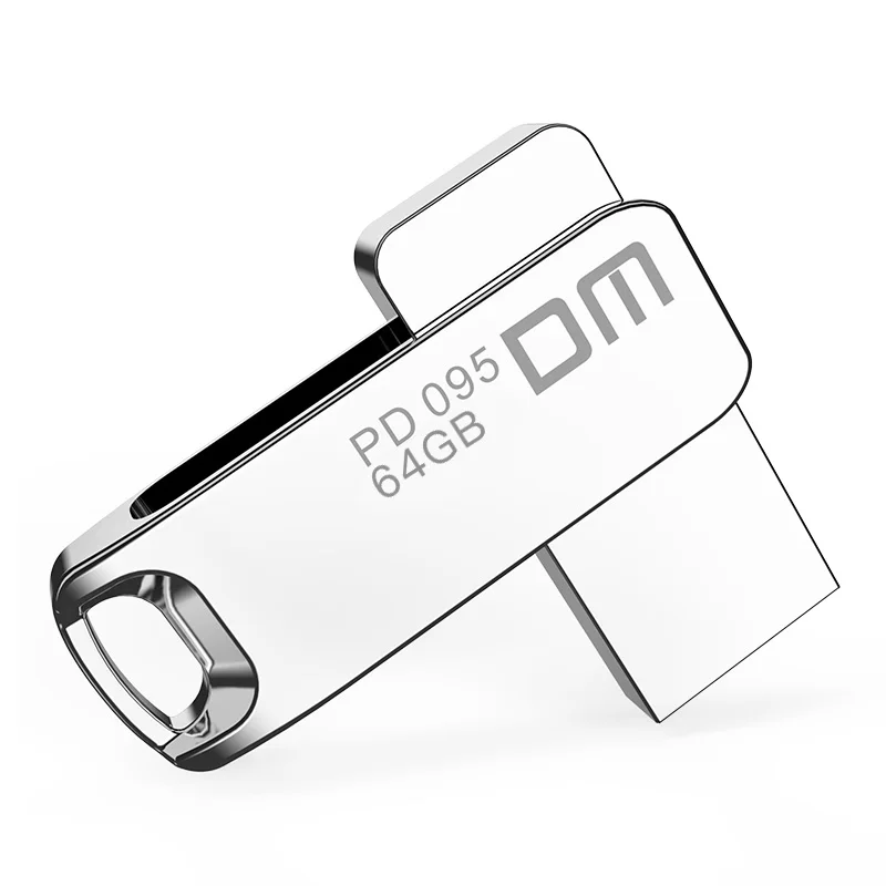 DM PD095 USB 플래시 드라이브 32 기가 바이트 풀 메탈 Pendrive 마이크로 메모리 스틱 64 기가 바이트 실제 용량 16 기가 바이트 실버 U 디스크