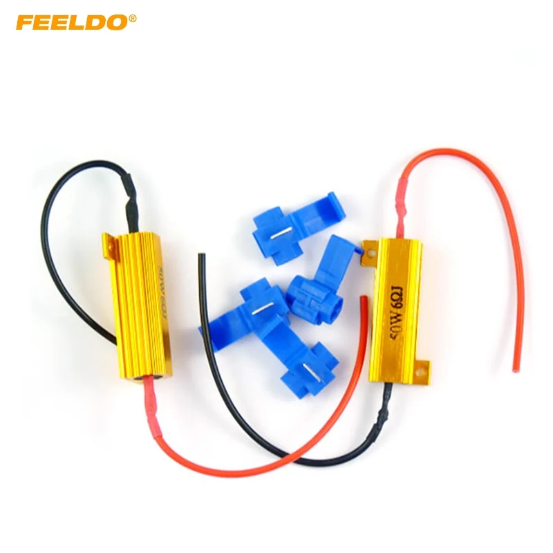 

FEELDO 1Set 50W 6OHM SMD LED LOAD RESISTORS For TURN SIGNAL LIGHT FIX BULB OUT/ERROR/BLINK #AM3430