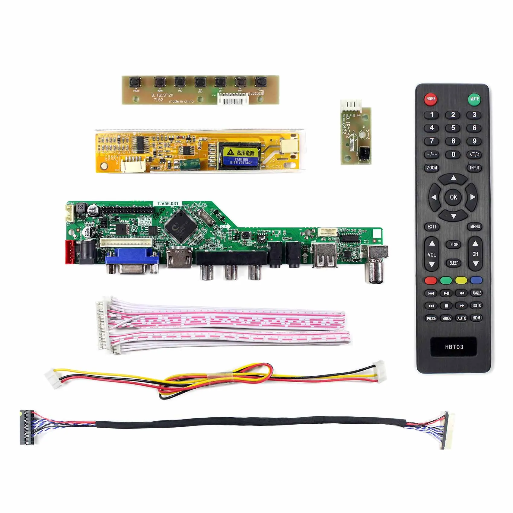 HD MI VGA AV USB RF LCD Board Work for 12.1 13. 3inch LCD B121EW02 LTN121AT02 LTN121W1-L03 LTN121W3-L01  B121EW02 B133EW01 V0 V4