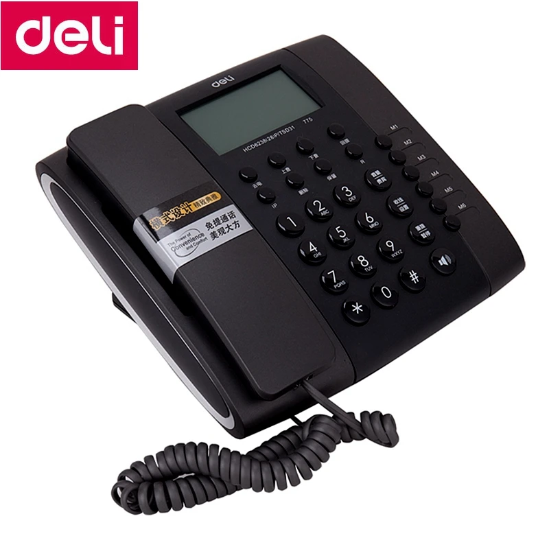 Deli 775 seat type telephone corded office house telephone machine caller ID time display records date time display