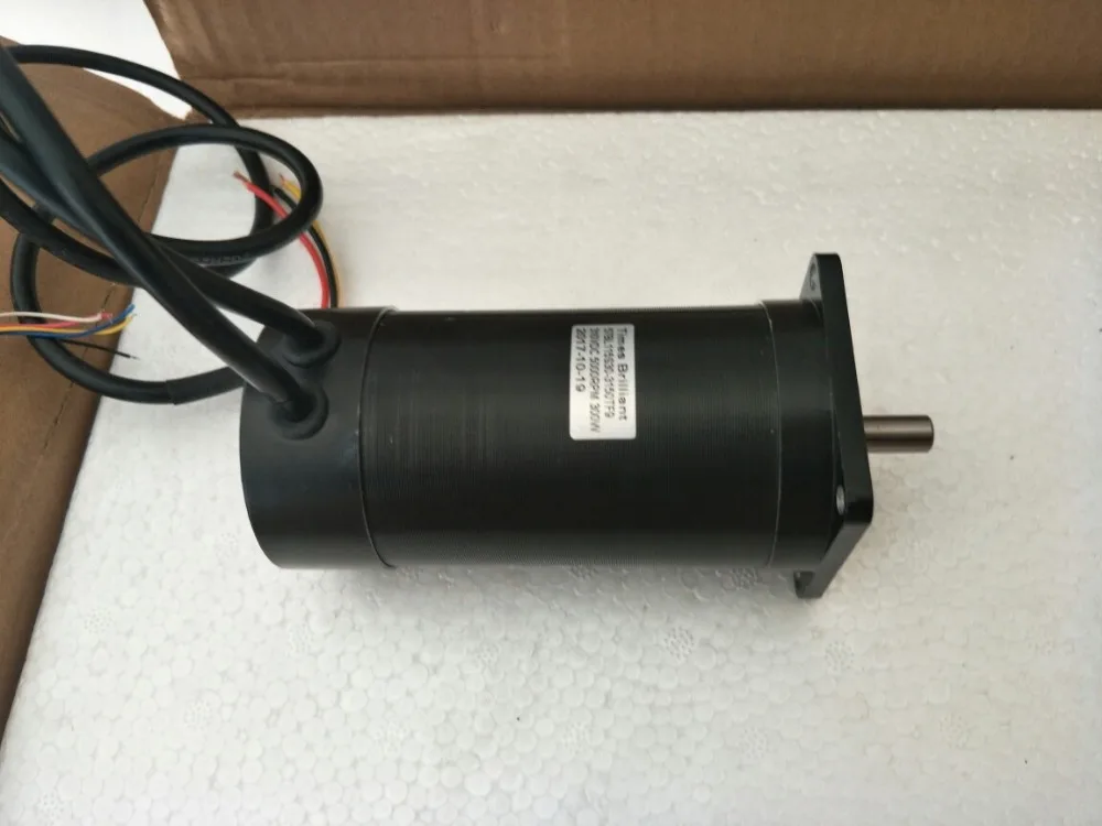 57mm Brushless DC motor 310V DC 300W 5000rpm 115mm Body Length High Voltage Speed BLDC