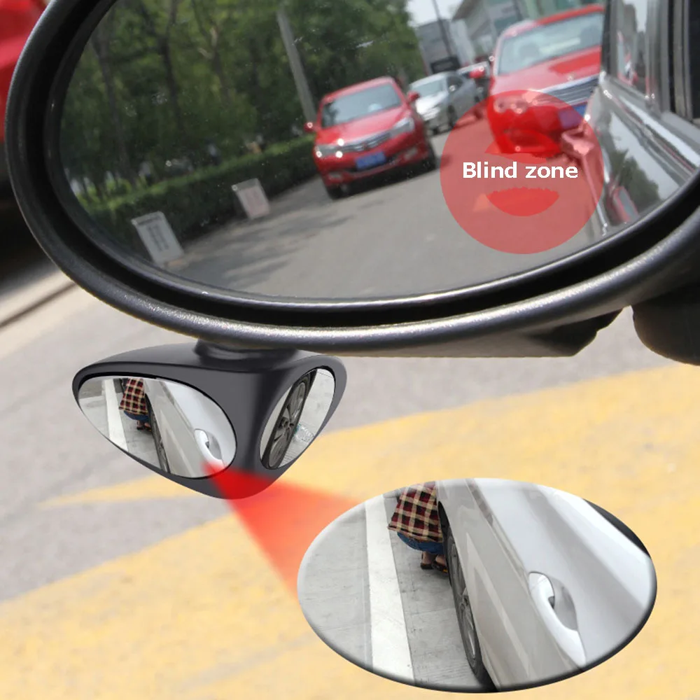 1 Piece 360 Degree Rotatable Side Car Blind Spot Convex Mirror Automibile Exterior Rear View Parking Mirror Safety Accessories