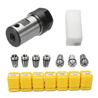 7pcs High Carbon Steel ER11 Spring Collet 1/2/3/4/5/6/7mm with ER11A Extension Rod Motor Shaft HolderInner 5MM 6MM 6.35MM 8MM