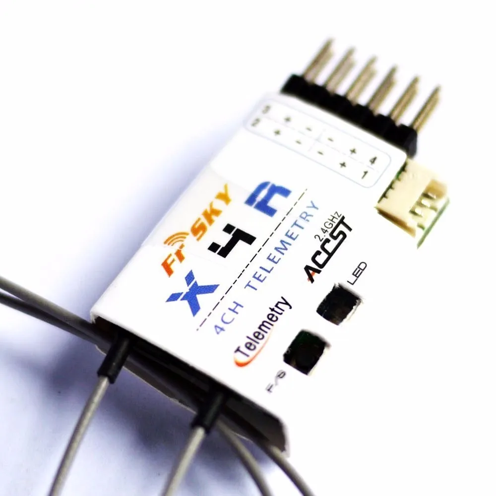 FrSky X4R 4ch 2.4Ghz ACCST Receiver (w/Telemetry) output PWM channel For X9D Plus QX7 X10 X20 RadioMaster FPV Glider Airplane