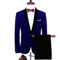 Di alta Qualità di Un Pulsante Groomsmen Scialle Risvolto Sposo Smoking Uomini Abiti Da Sposa/Prom Best Uomo Giacca Sportiva (Jacket + pantaloni + Tie) a81