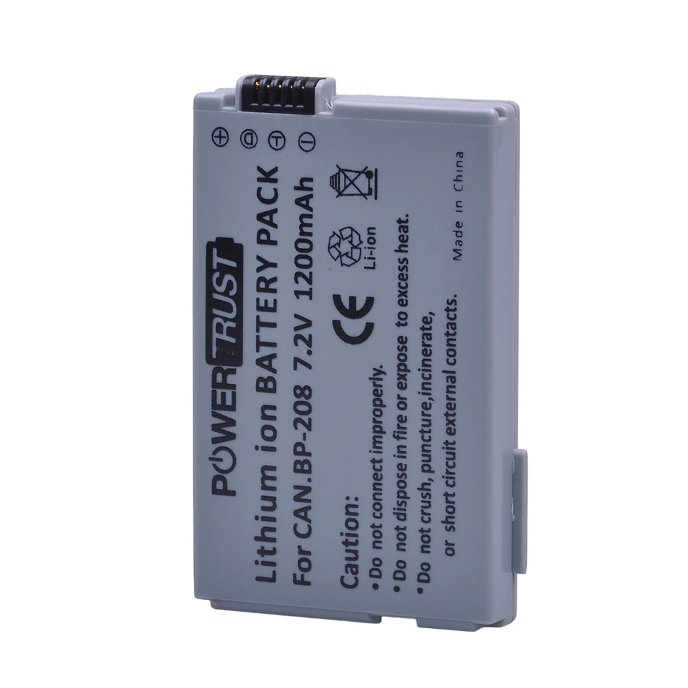 Аккумулятор для камеры BP-208 BP 208 + быстрое зарядное устройство для Canon DC10 DC19 DC20 DC21 DC22 DC40 DC50 DC51 DC95 DC100 DC200 DC201 DC210