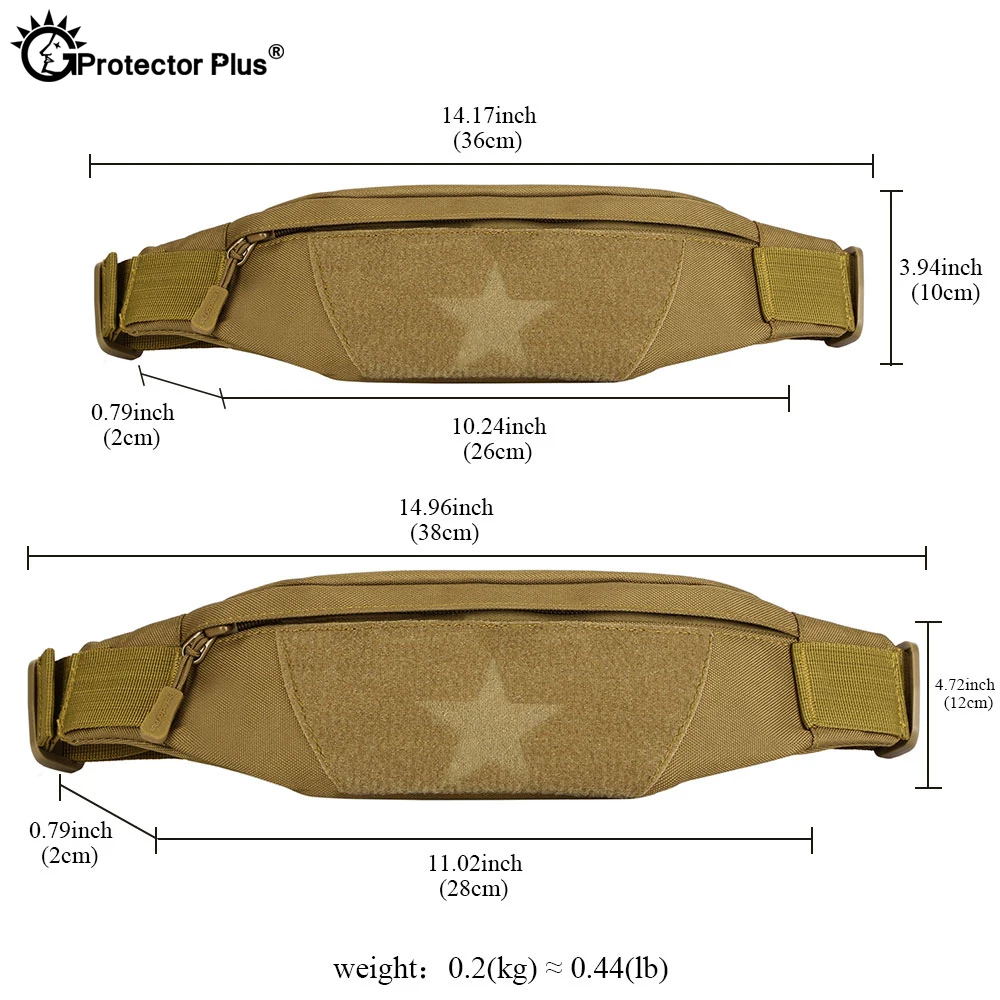 PROTECTOR PLUS Tactical 5.5/6.5 inches phone Waist Bag Molle Shoulder Bags Outdoor Sports Hiking Running Crossbody