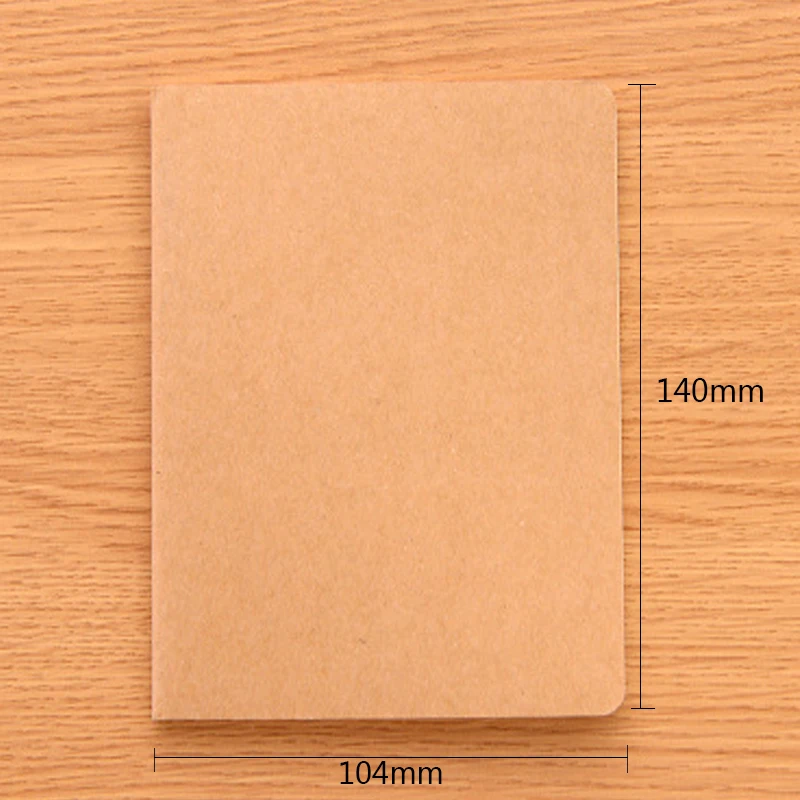 DIY A6 Vintage Kraft Paper Notebook With Blank Paper Creative Sketch Black Brown Notebook  Book Kids Gift Korean Stationery