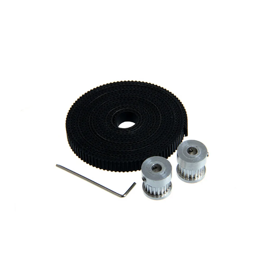 3DSWAY 3D Printer Accessories 2GT Timing Pulley 16 Tooth Bore 5mm Belt 6mm Kit GT2 Open Type Synchronous Belt with Hex Wrench
